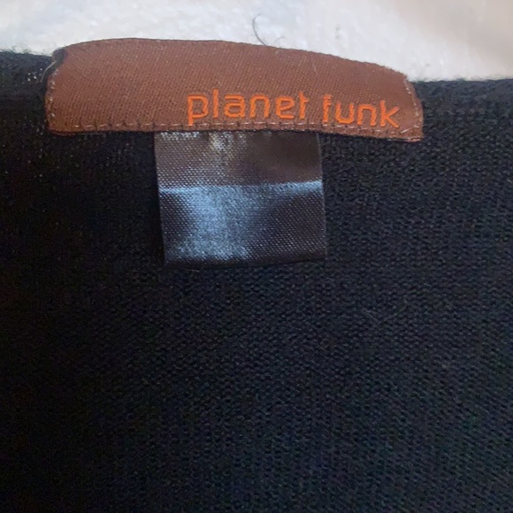 SEXY PLANET FUNK BLACK SWEATER DRESS HOODIE 3 GOTHIC CROSSES SZ S EMU LOLITA - Picture 9 of 13